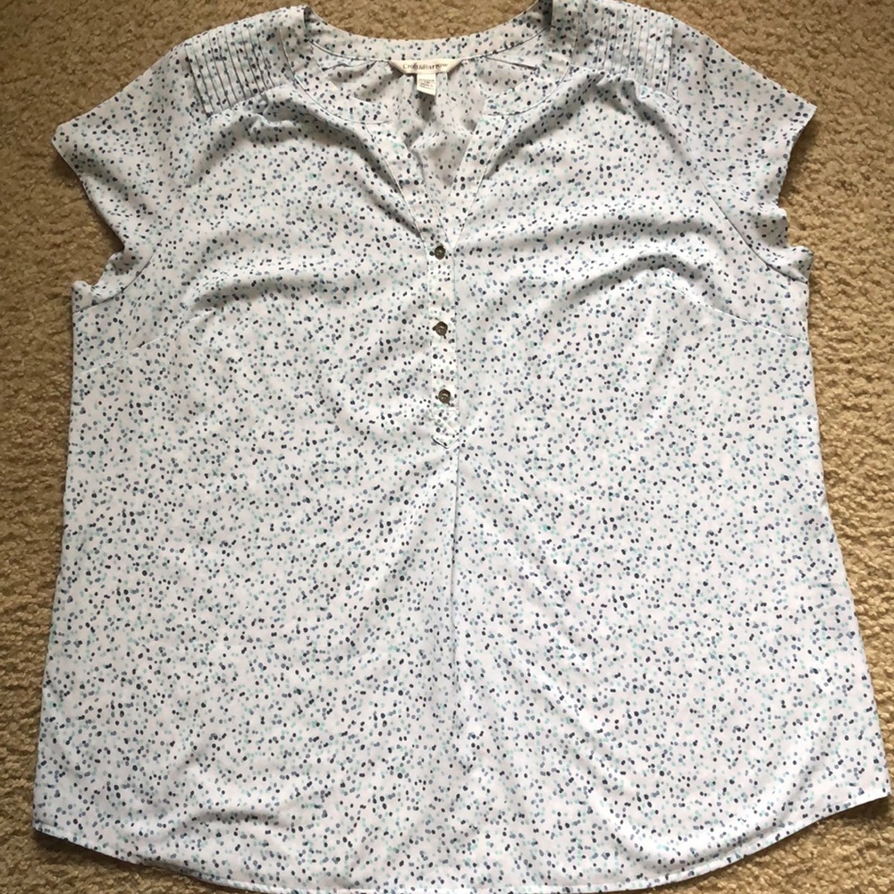 Blue polka dot blouse